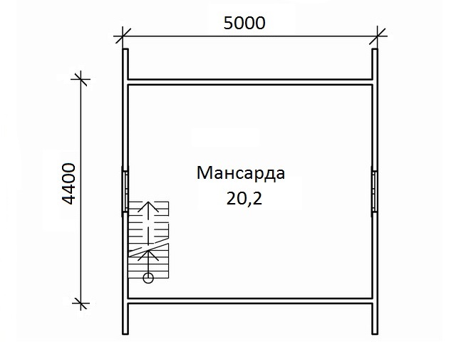 Второй этаж дачного дома Акация-2